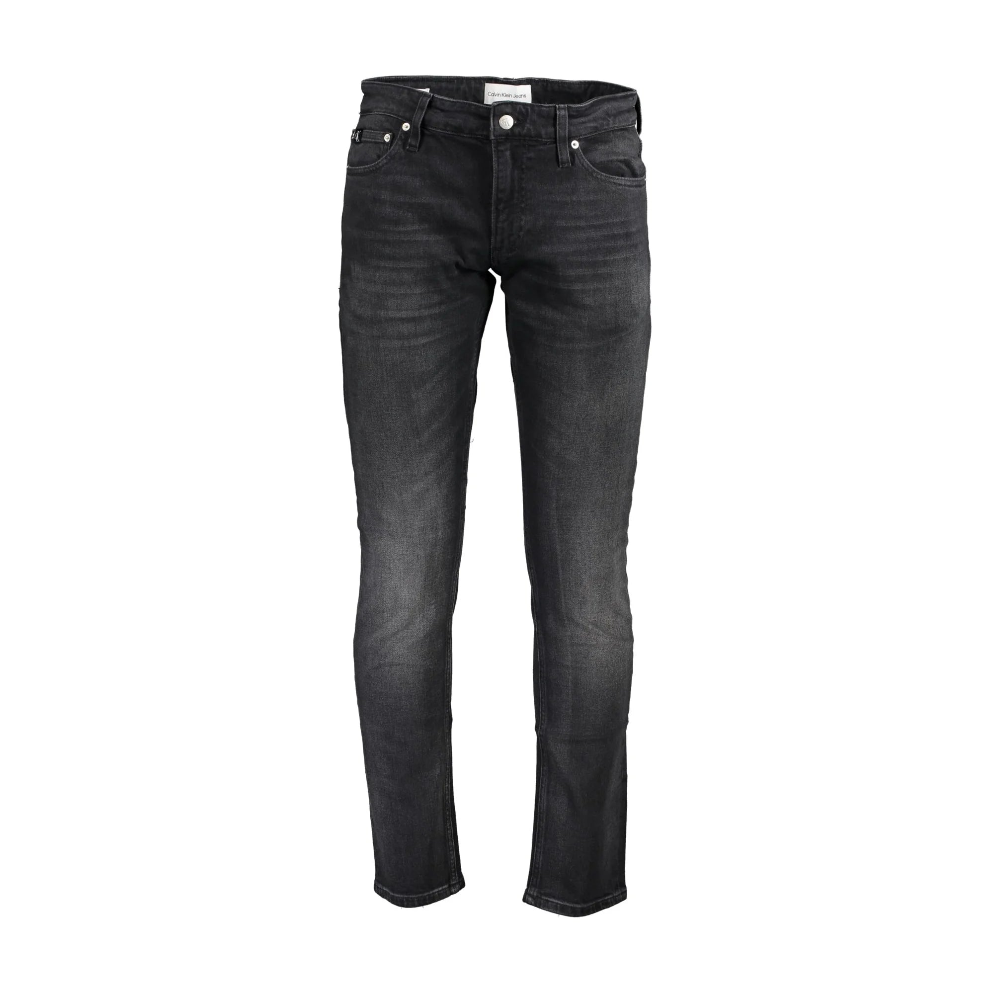 Calvin Klein Jeans Uomo Nero Slim Fit Effetto Slavato Logo - foto prodotto